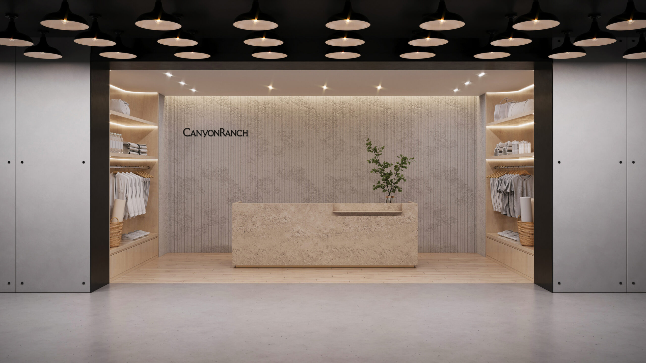 Fort Worth Club Render GYM LOBBY