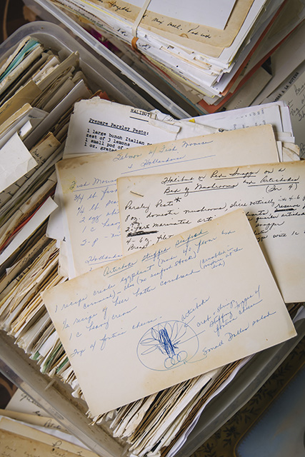 Hand-written recipe cards