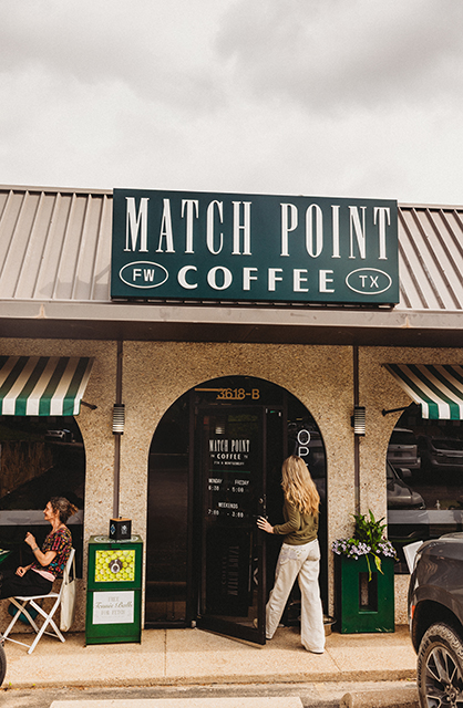 The entrance of Match Point Coffee