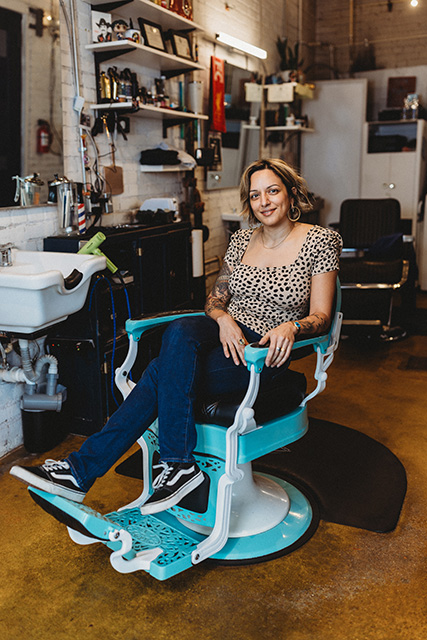 Laleh Rezaie, owner of South Barbershop
