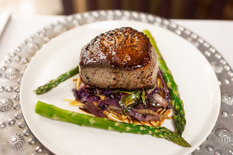 Roasted garlic stuffed beef tenderloin