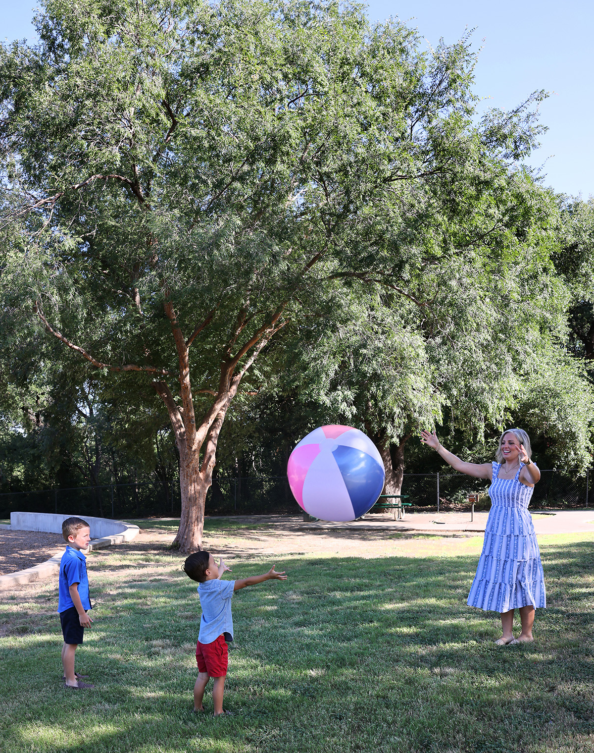 Kylette Harrison playing with her boys