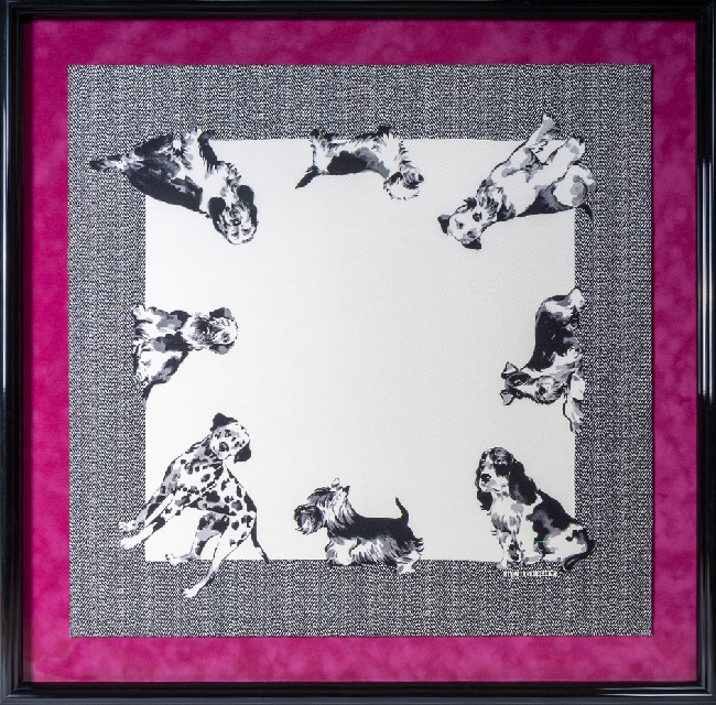 Burberry Silk Printed Dogs