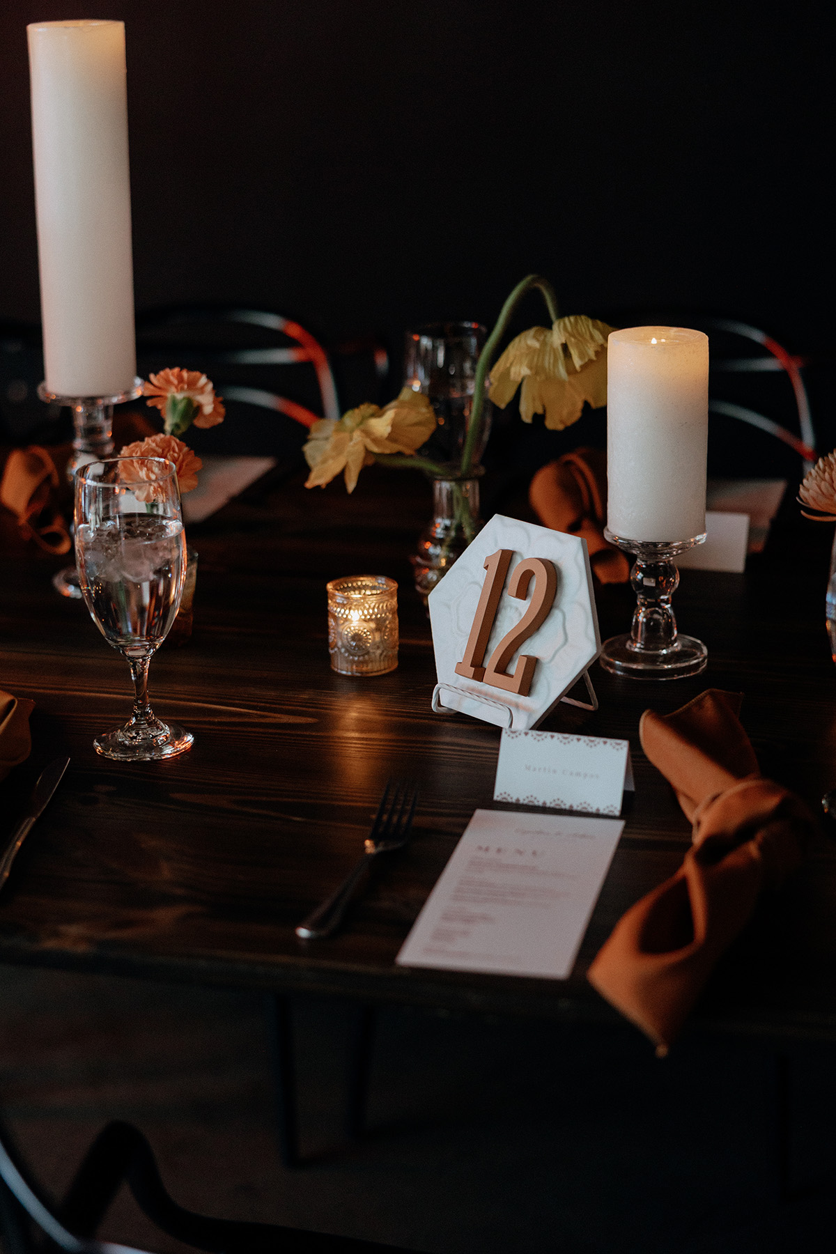 Cynthia and Adam's table cards