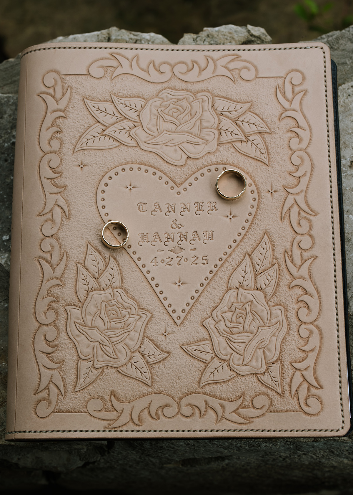 Hannah and Tanner's wedding rings