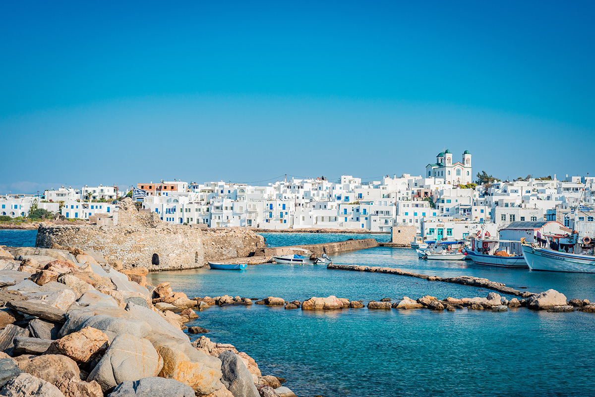 Naousa, in the northeastern corner of the island of Paros, Greece