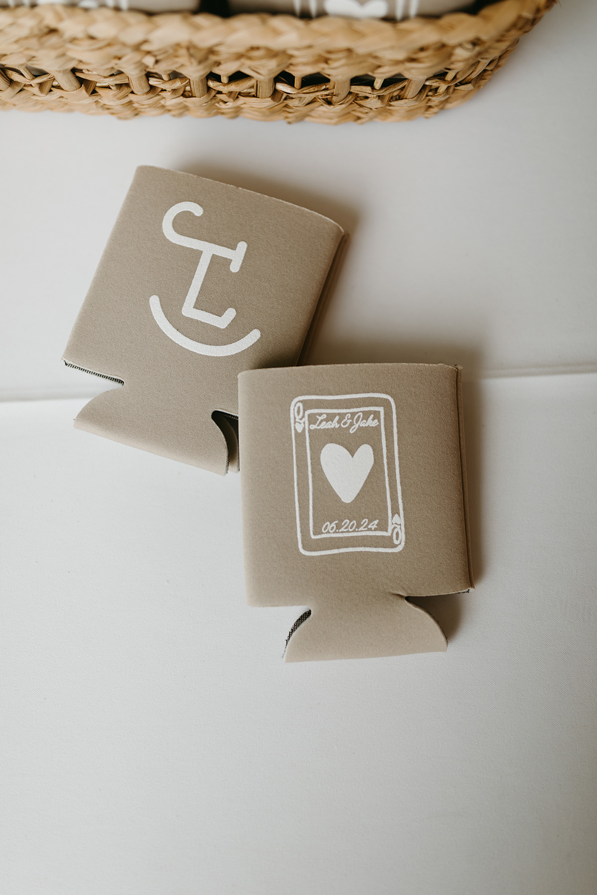 Leah and Jake's koozies