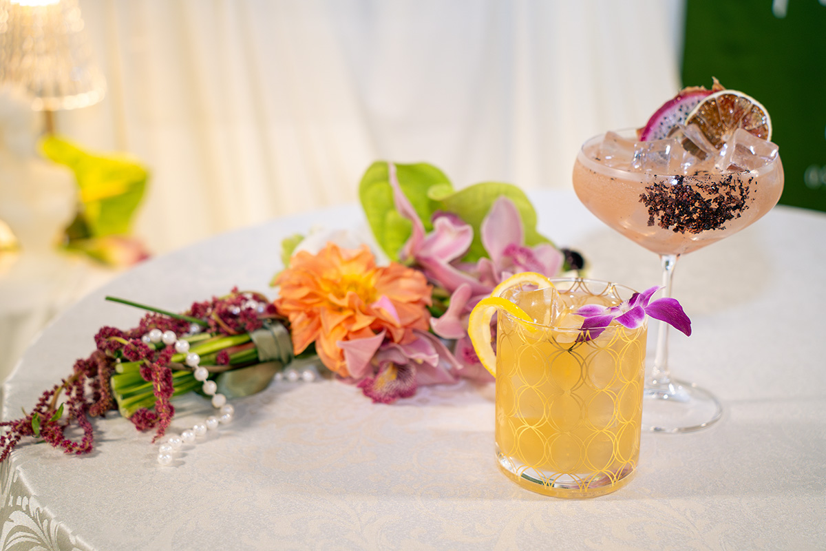 Styled wedding cocktail