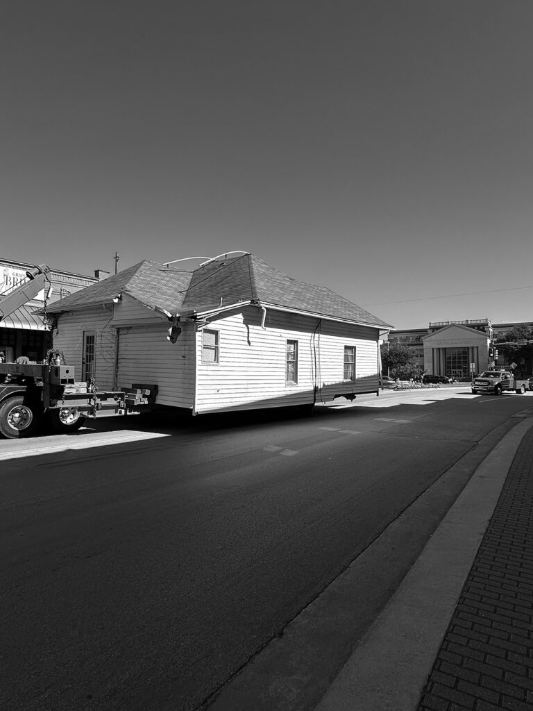 The Winfrey house on the move