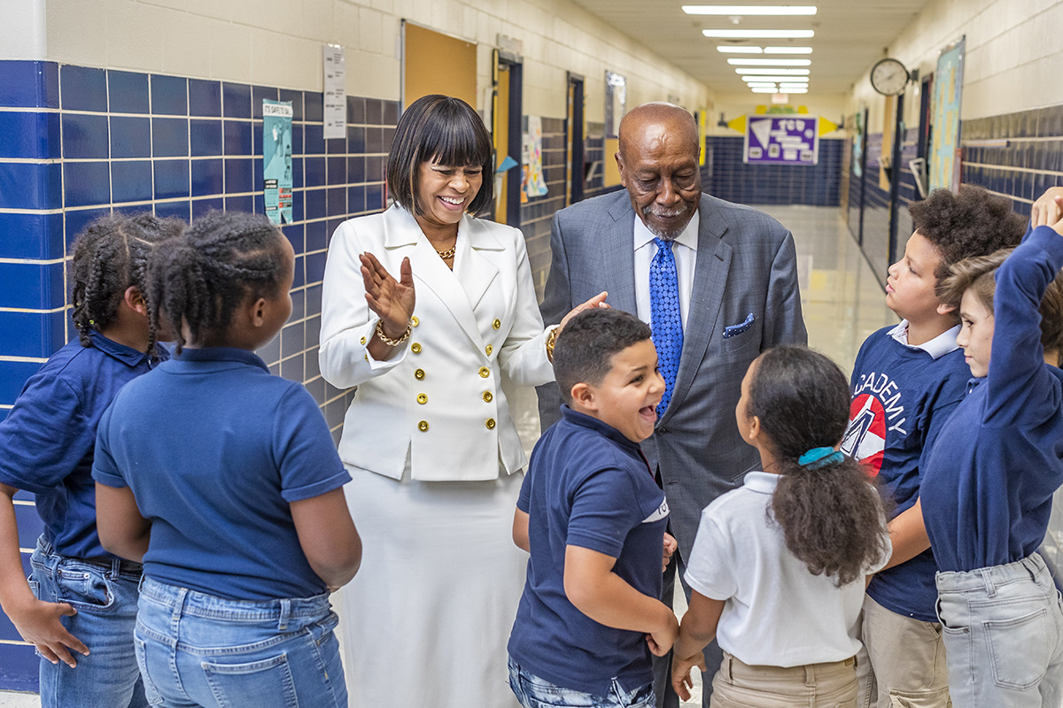Debra and Vernell Sturns at Communities in Schools