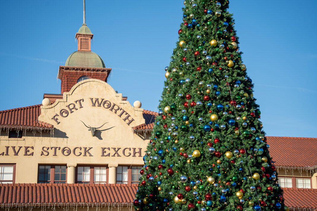 Fort Worth Stockyards Christmas tree