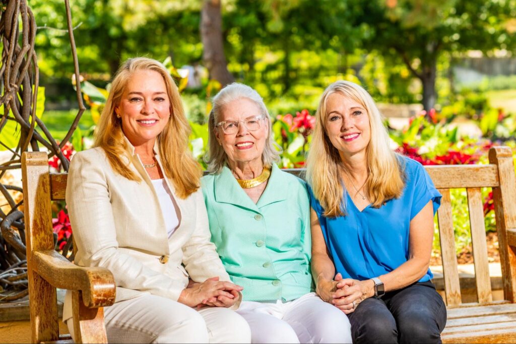 Stephanie Brentlinger, Sue Sumner and Nancy Froman at the Fort Worth Botanic Garden