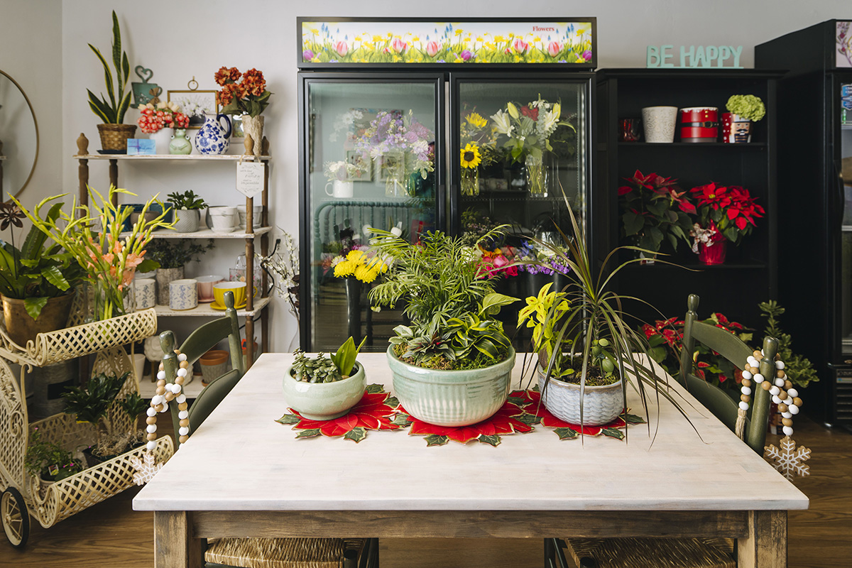 The workspace at Gracie Floral