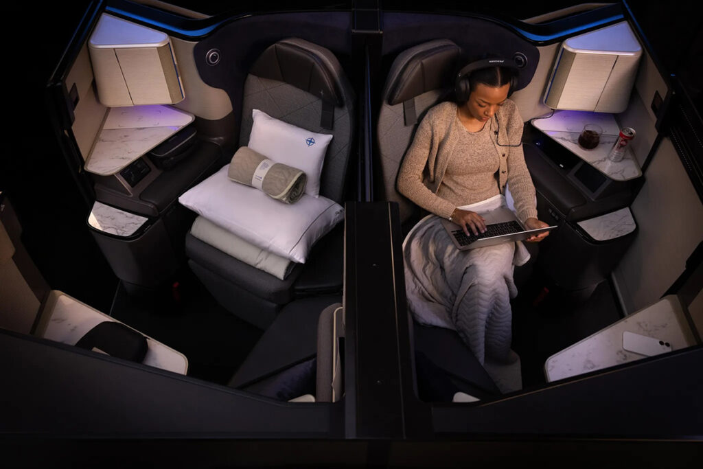 United Airlines' Polaris Studio suites
